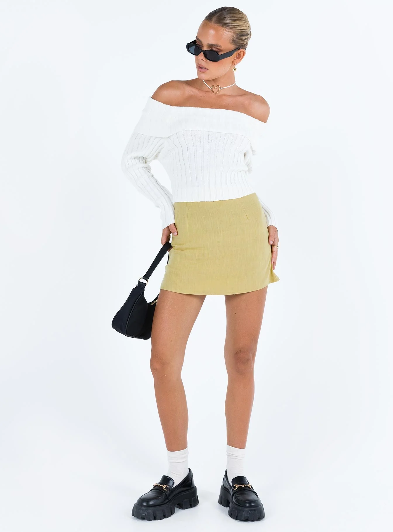 Selby Mini Skirt Lemon - Image 3