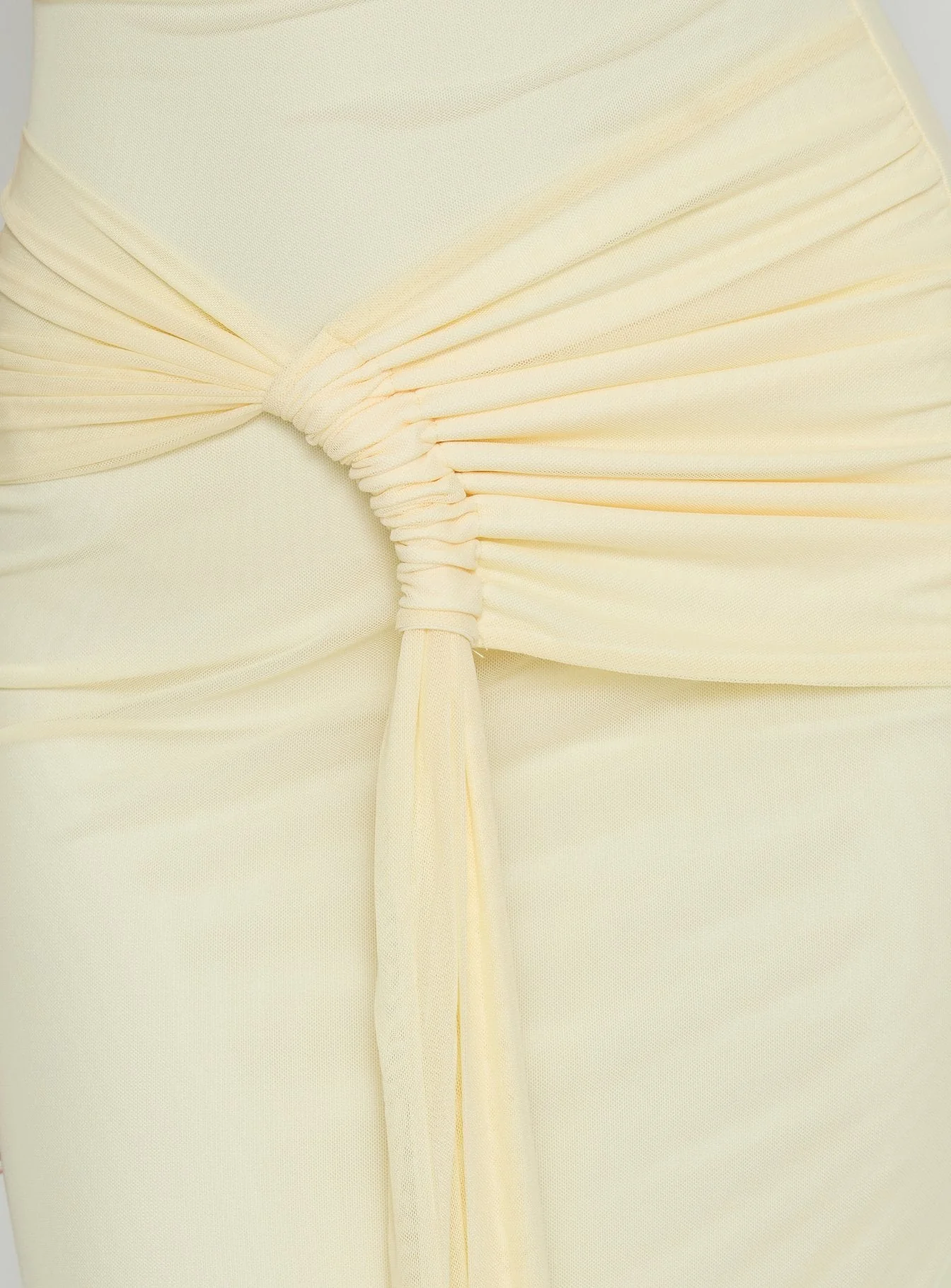 Senora Strapless Drape Maxi Dress Lemon - Image 5