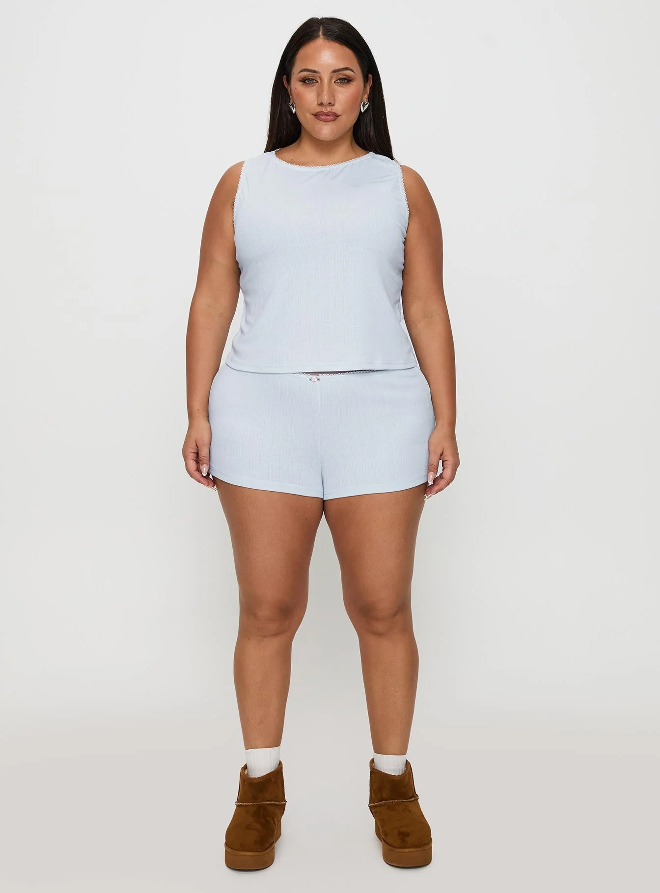 Serenitie Pointelle Sleep Set Blue Curve - Image 7