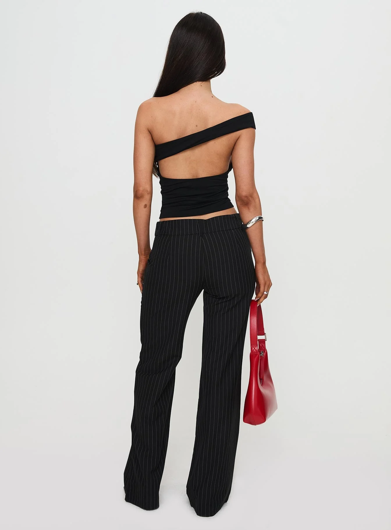 Socialista Pinstripe Pant Black - Image 5
