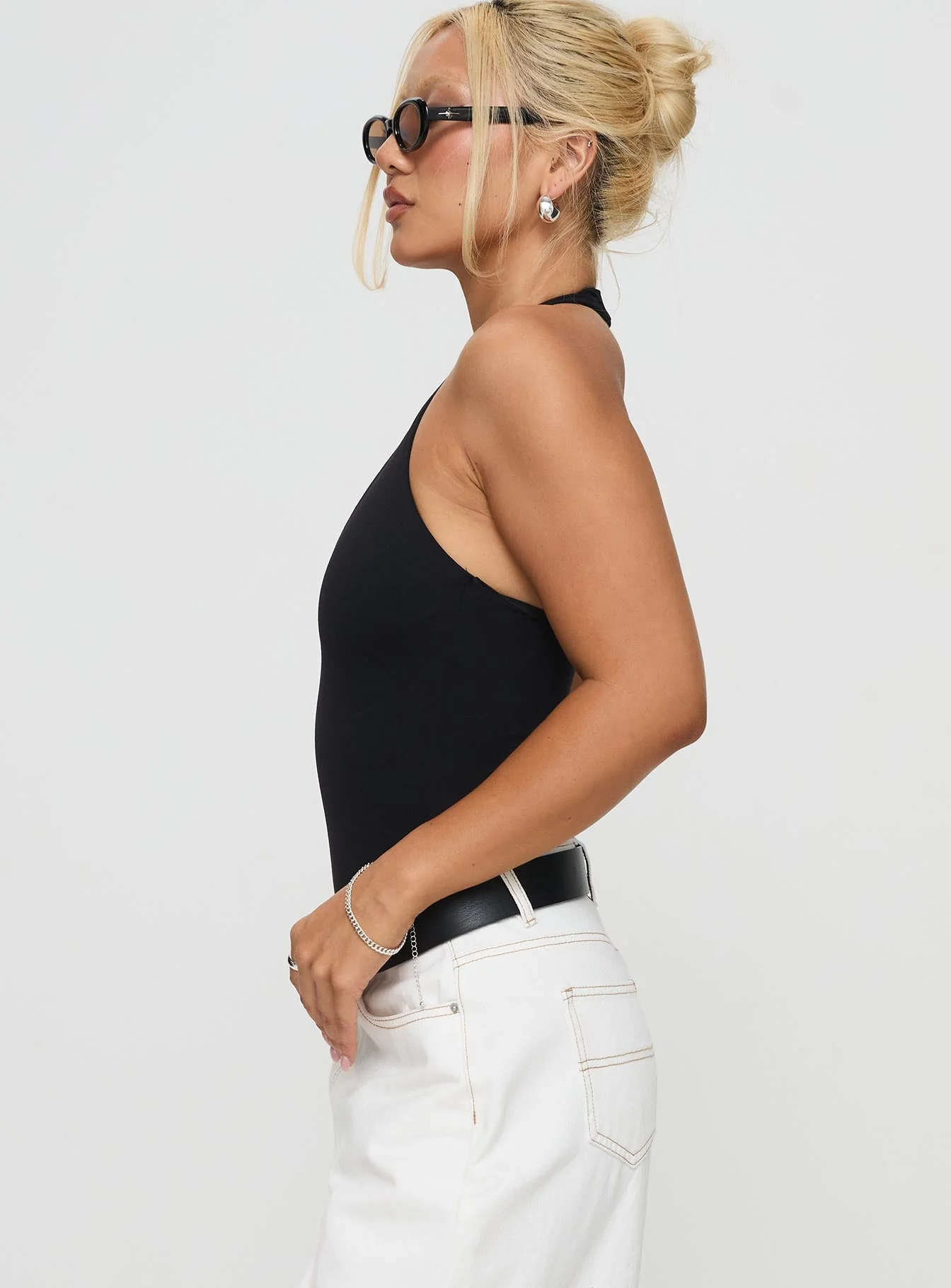 Someone New Halter Bodysuit Black Tall - Image 4