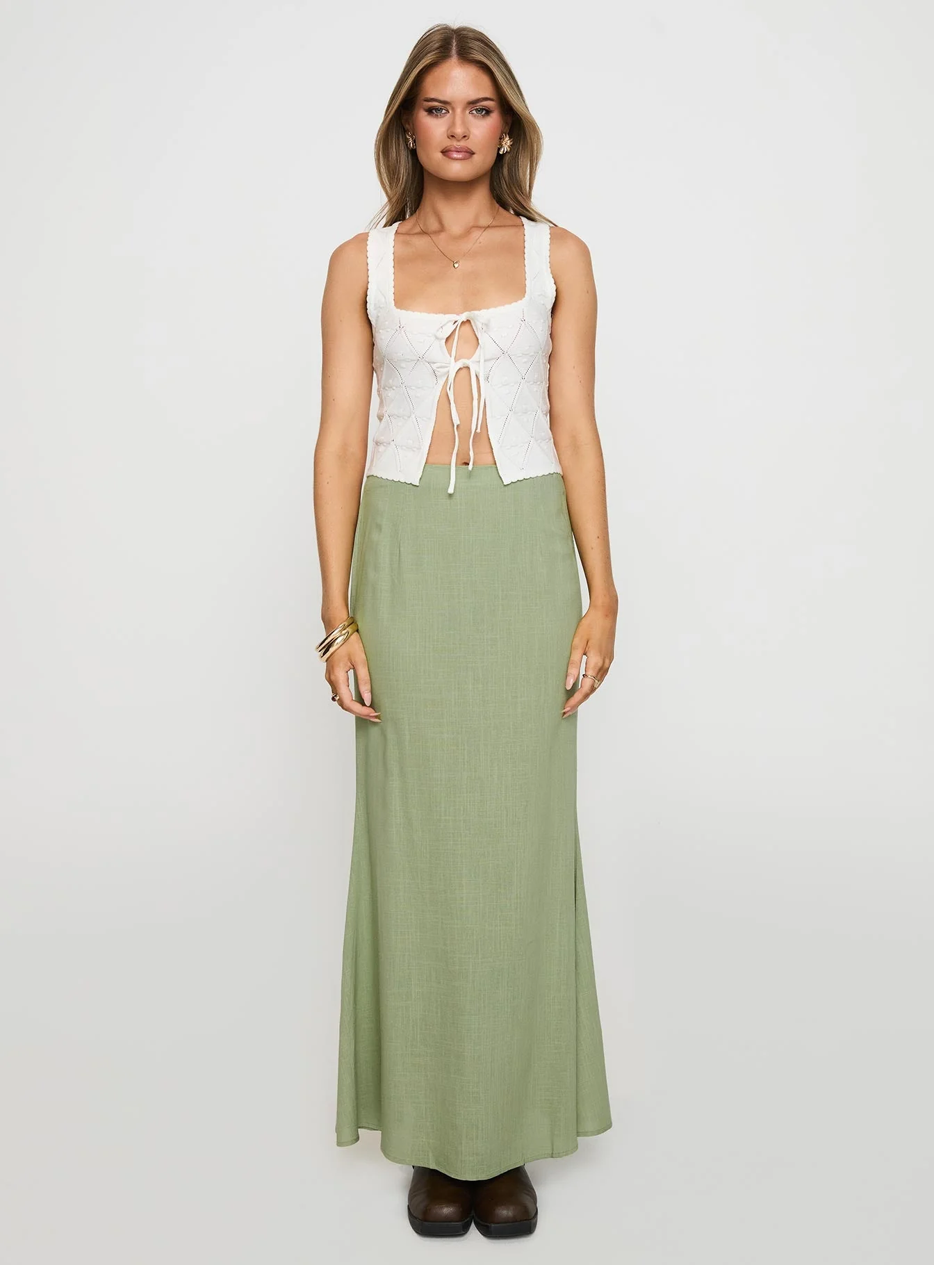 Sophia Maxi Skirt Green - Image 7