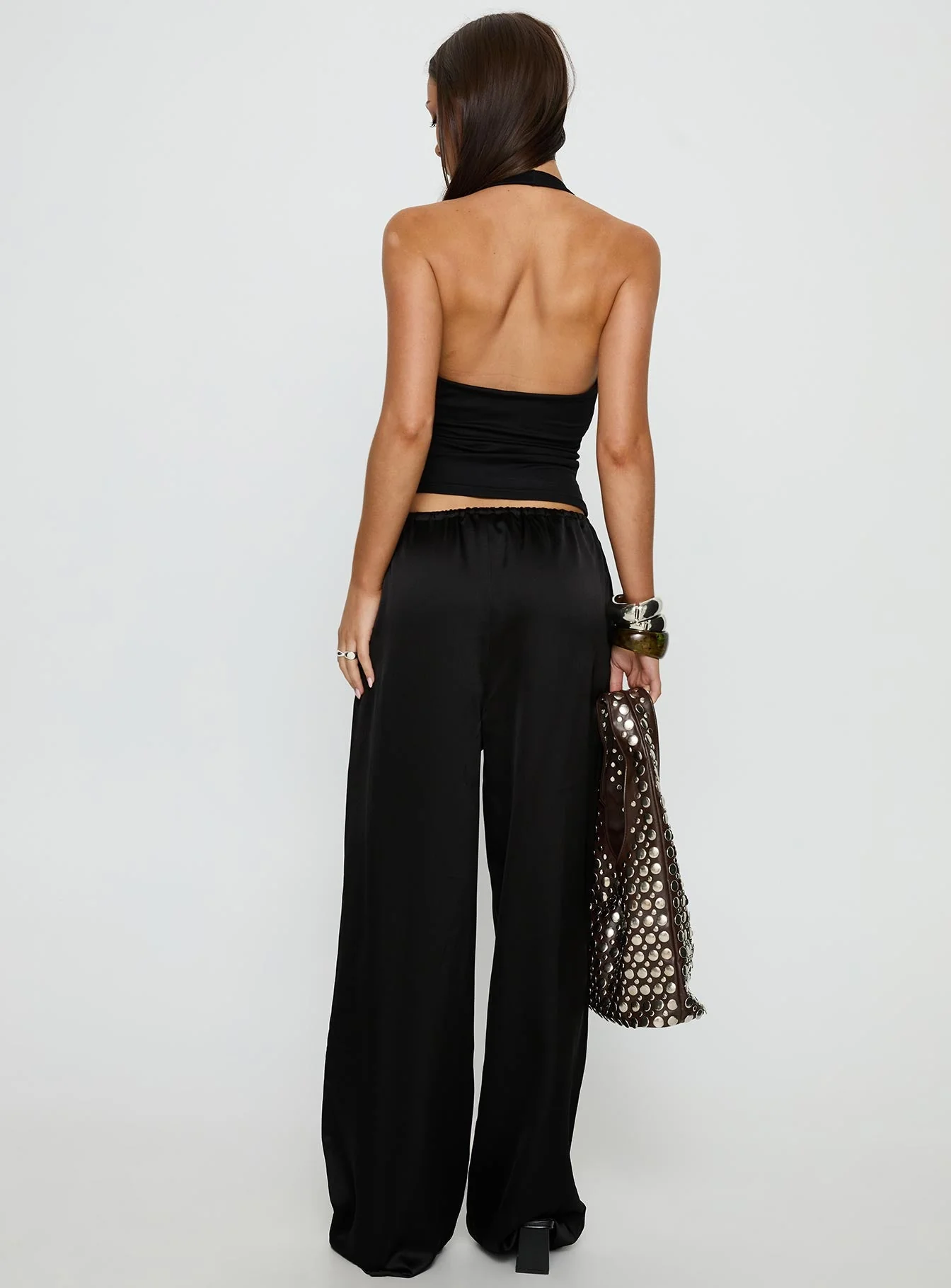 Soulstar Satin Pants Black - Image 5