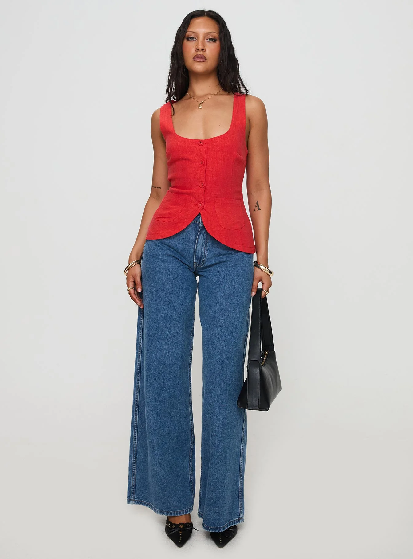 Spirito Vest Top Red - Image 3