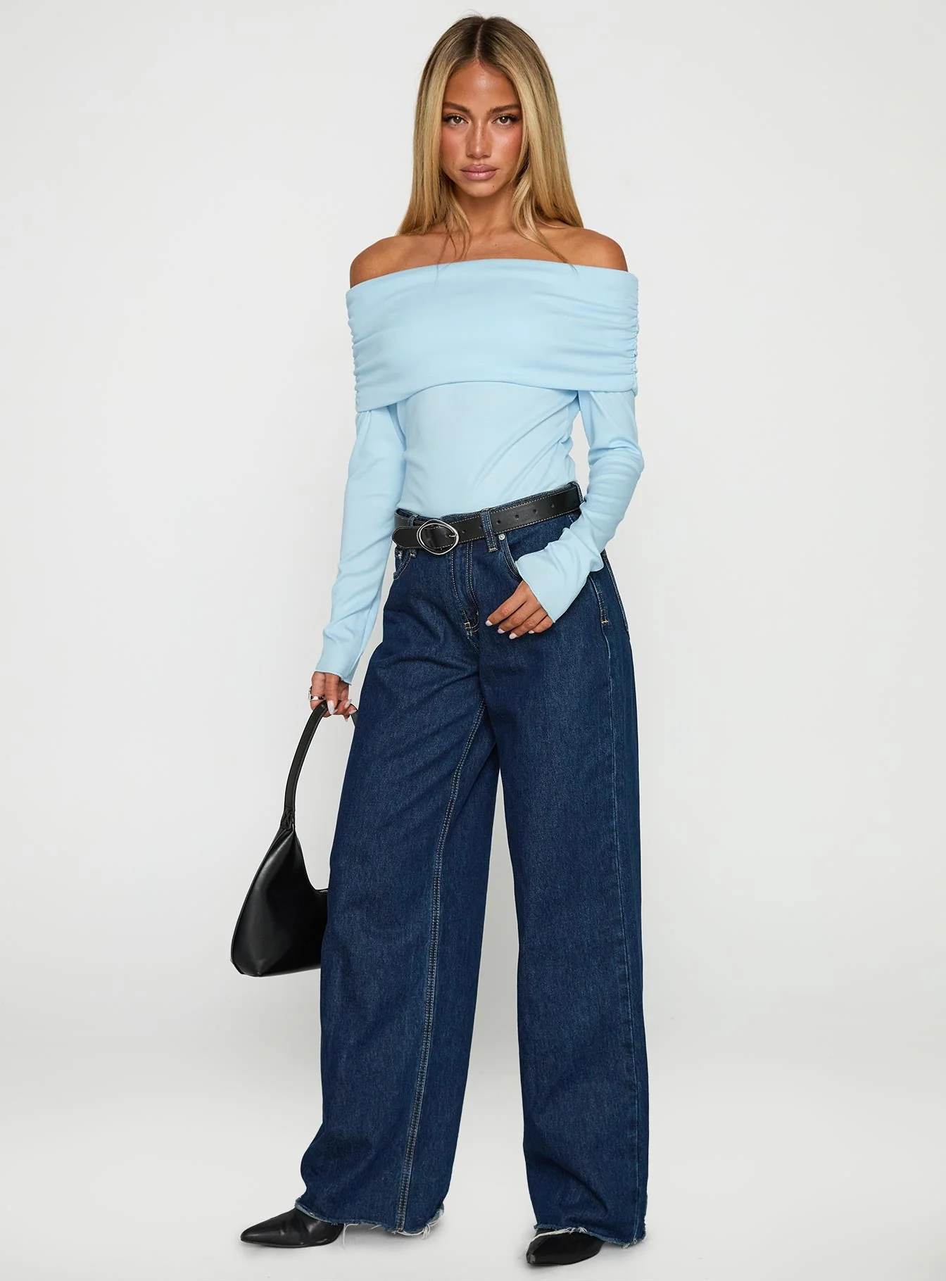 Spoilt Off The Shoulder Bodysuit Blue - Image 2