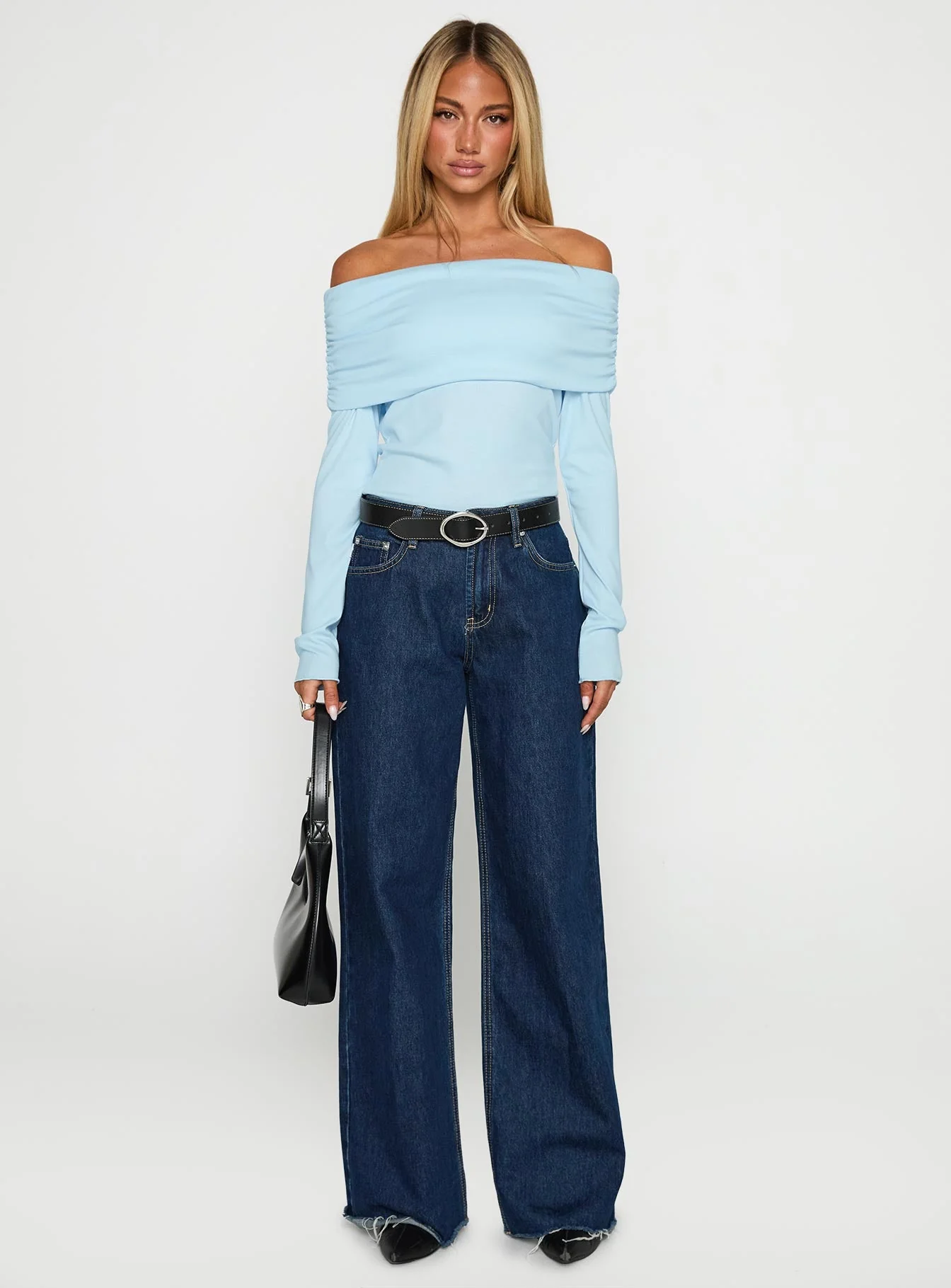 Spoilt Off The Shoulder Bodysuit Blue - Image 6