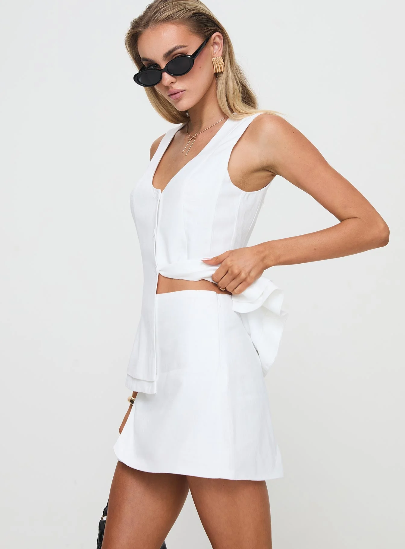 Springview Mini Skirt White - Image 4