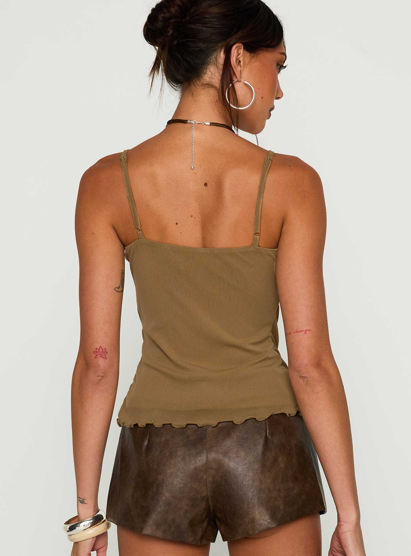 Start Of Summer Sequin Top Brown - Image 5