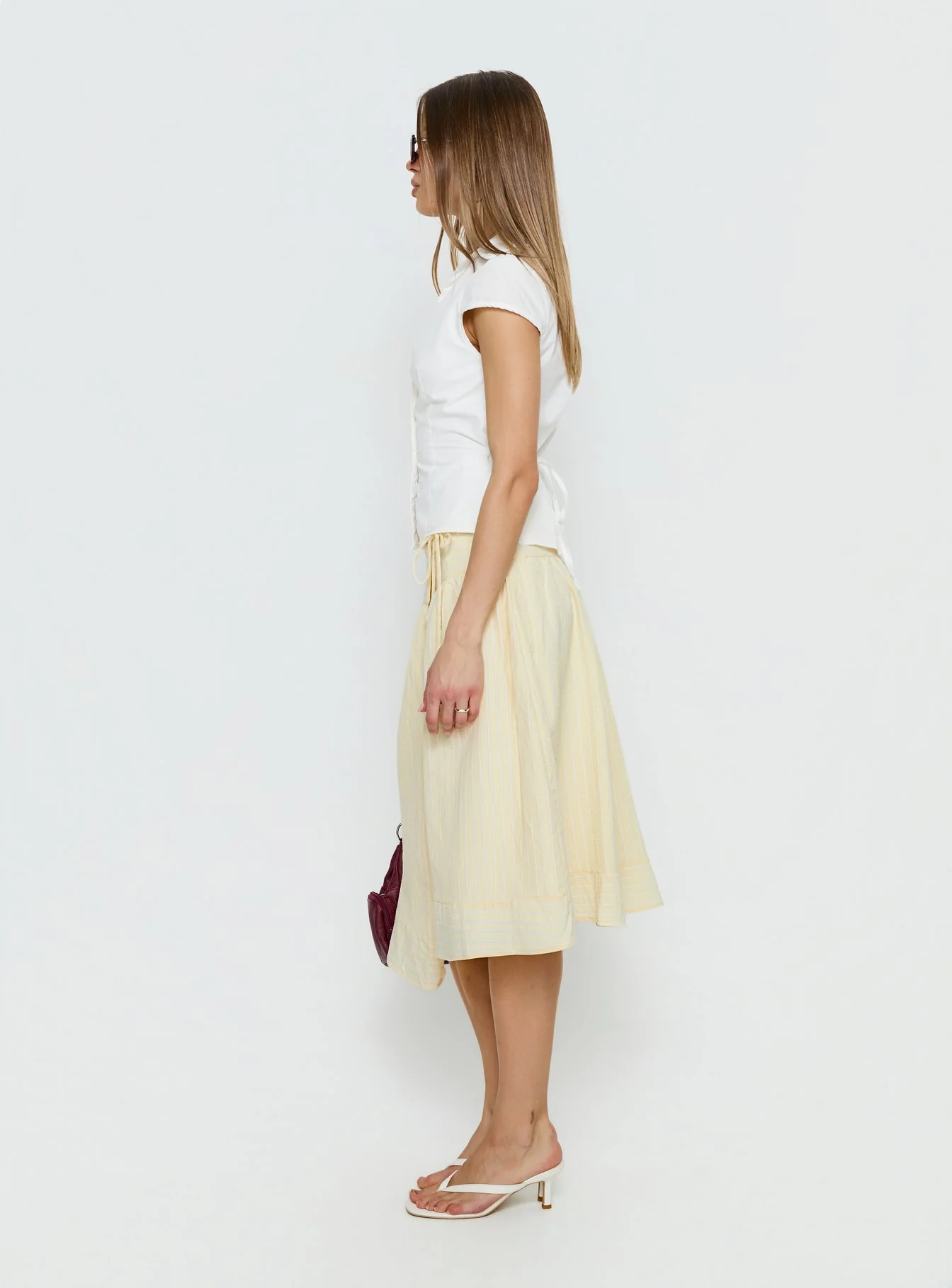 Sunney Wrap Midi Skirt Yellow - Image 4