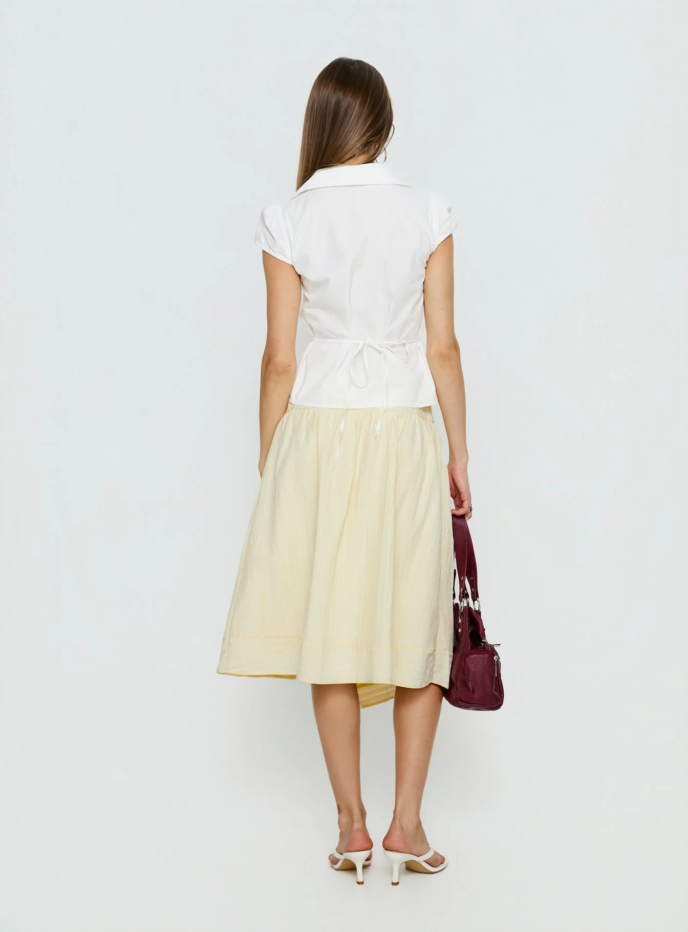 Sunney Wrap Midi Skirt Yellow - Image 5