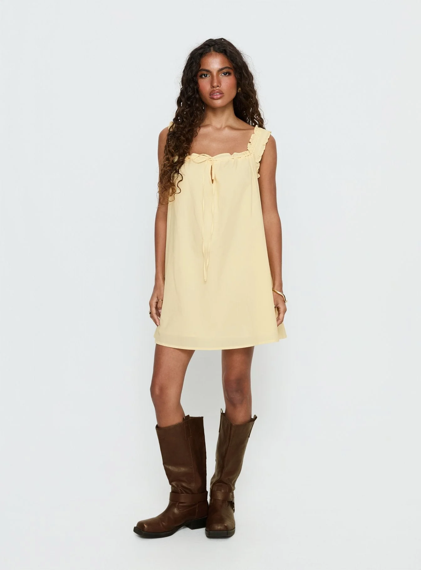 Swing Mini Dress Lemon - Image 2