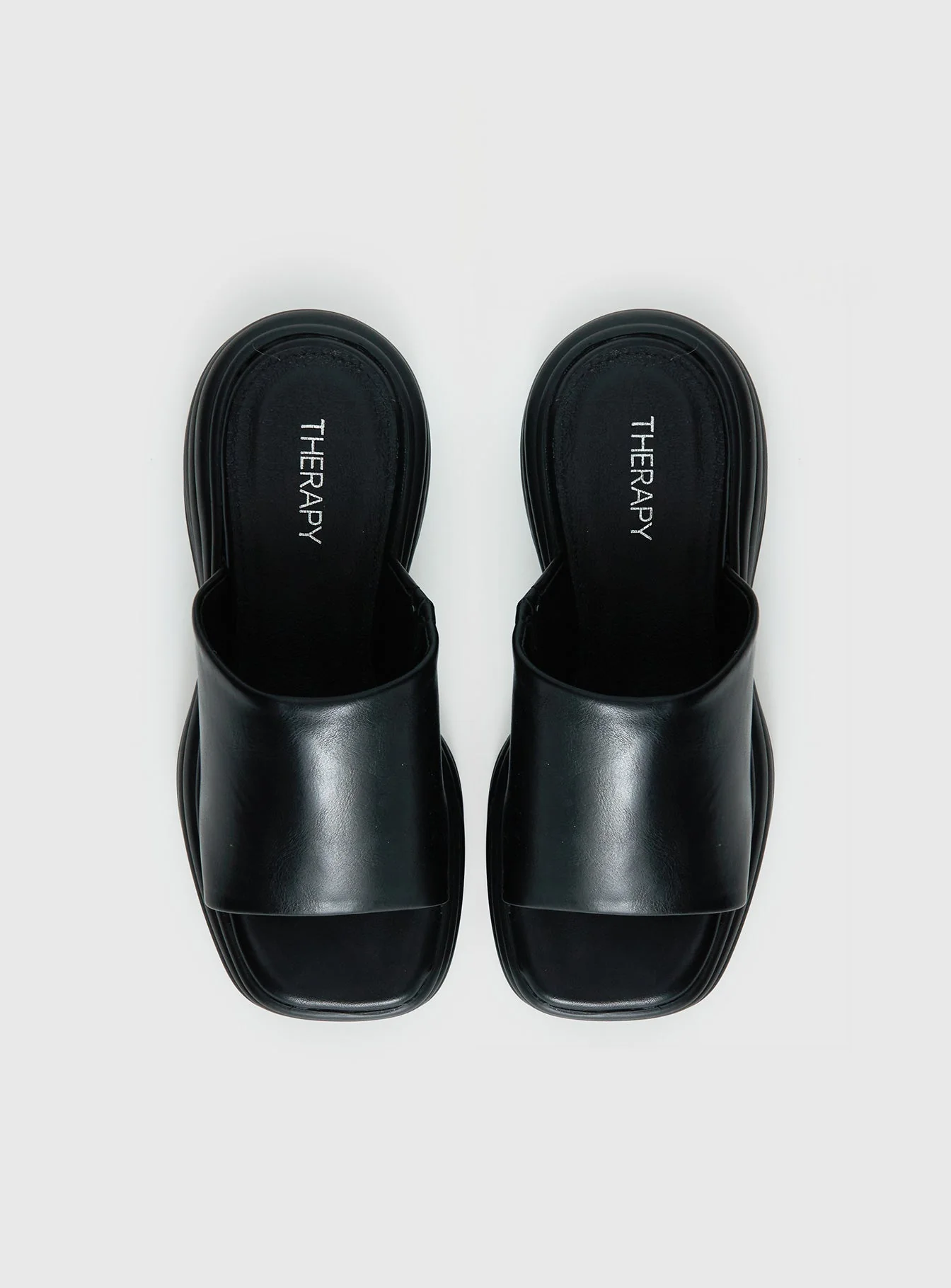 Therapy Flaunt Platform Sandals Black - Image 5