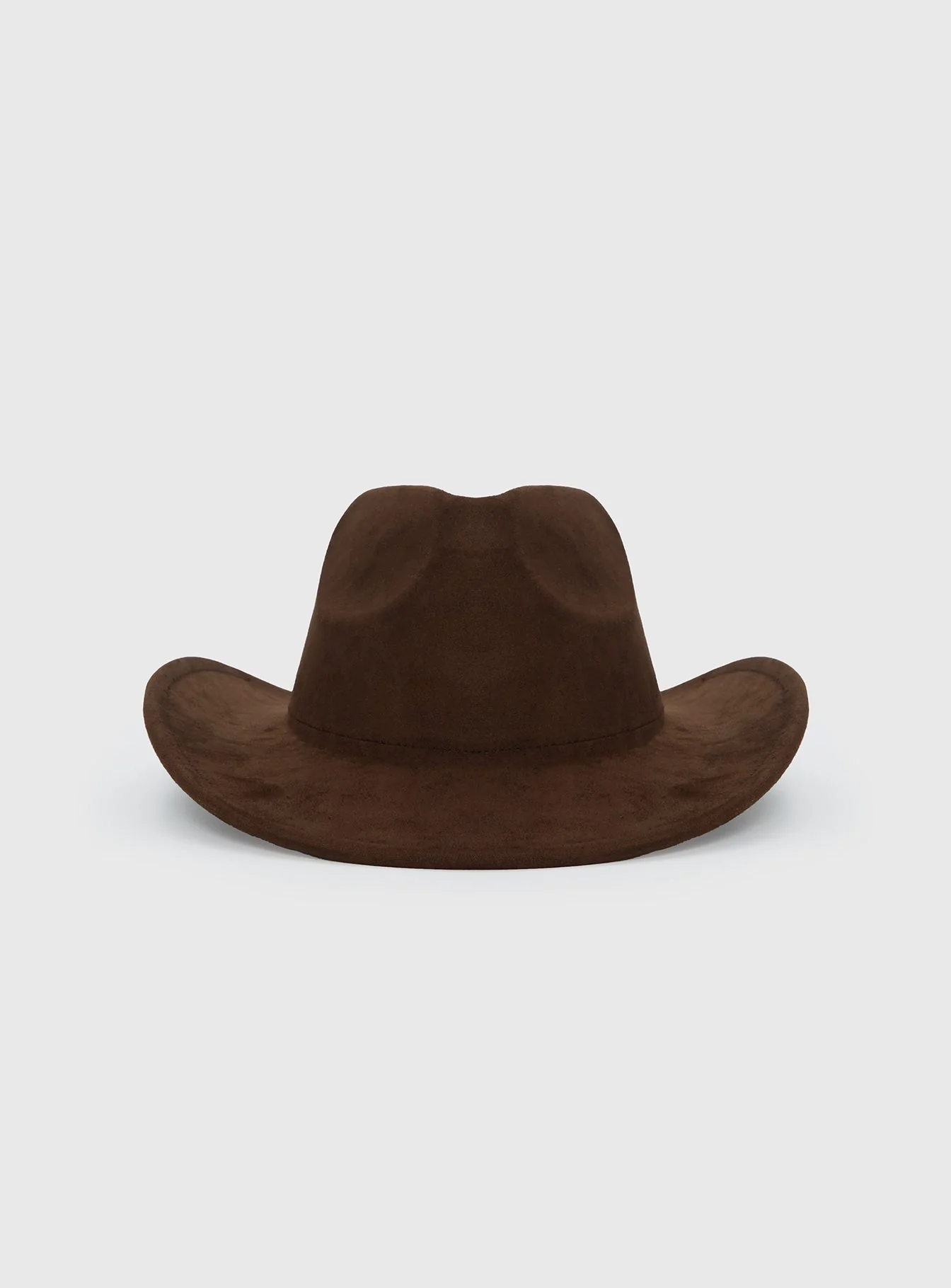Tranquility Faux Suede Cowboy Hat Brown - Image 2