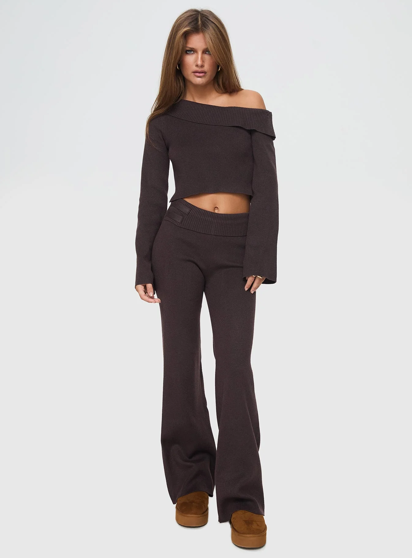 Try Me Knit Pants Chocolate Tall - Image 3