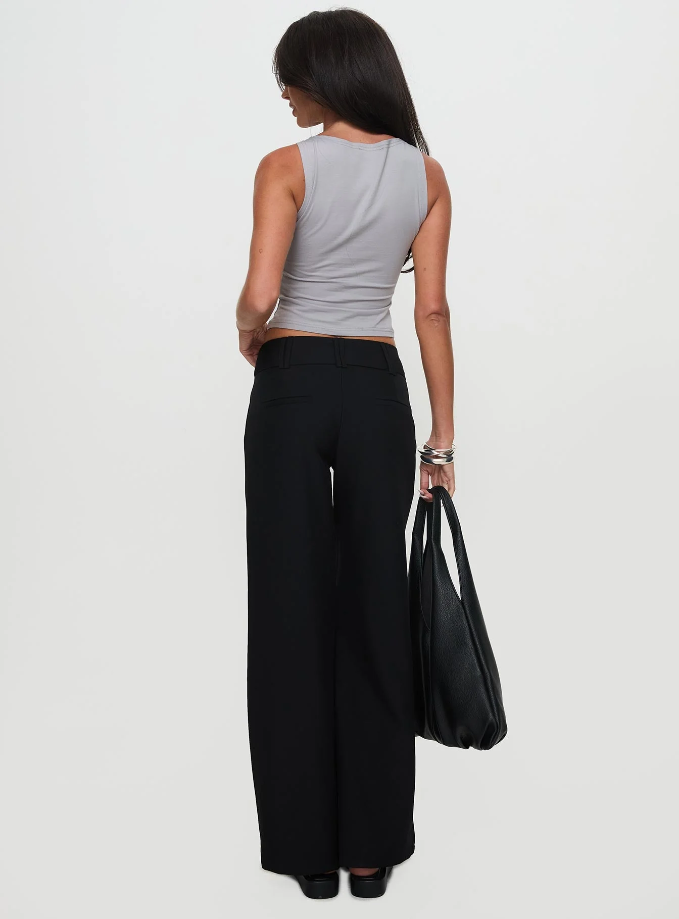 Two Lovers Low Rise Pants Black Tall - Image 6