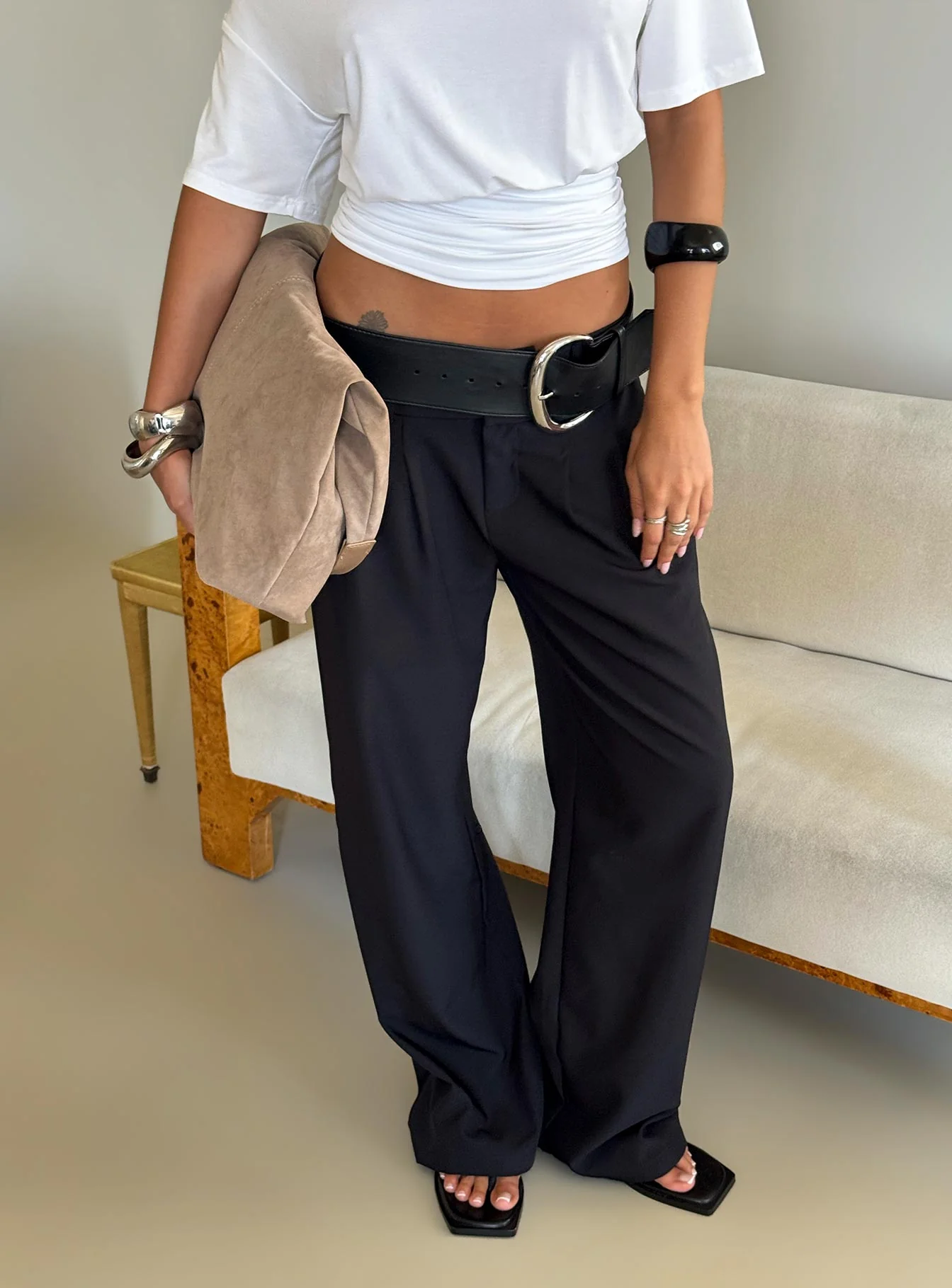 Two Lovers Low Rise Pants Black Tall - Image 8
