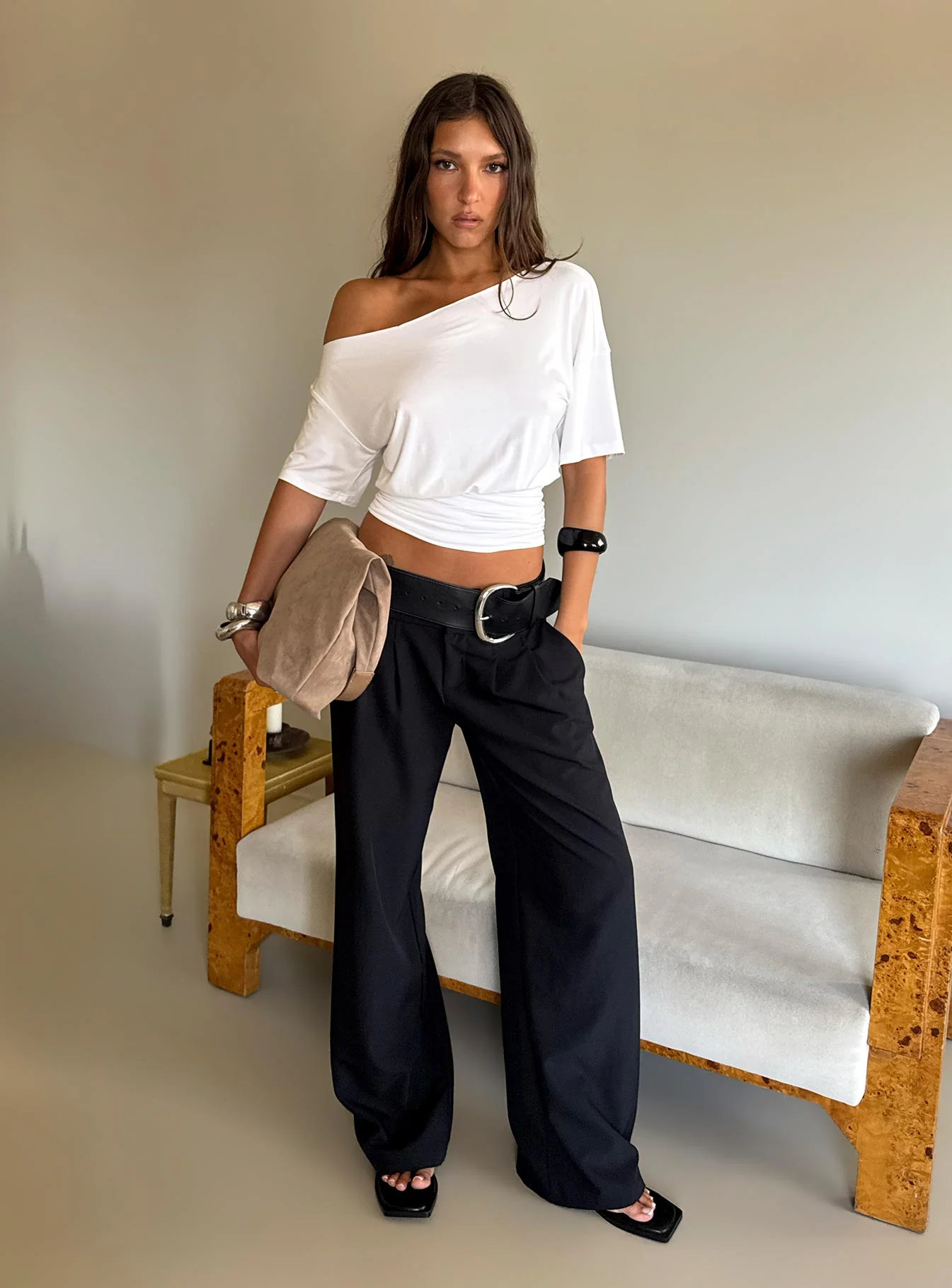 Two Lovers Low Rise Pants Black Tall - Image 9