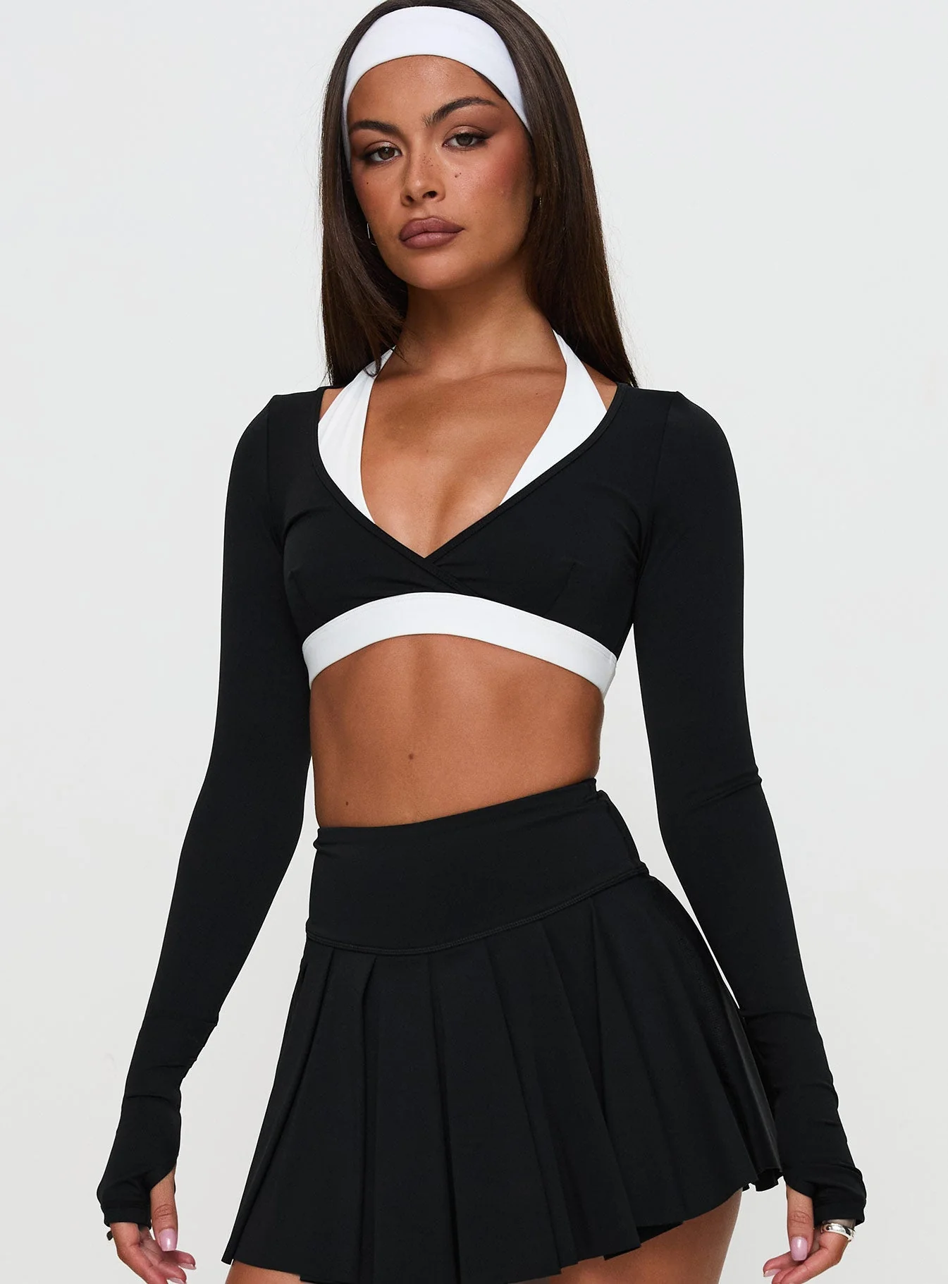 Vitality Long Sleeve Active Crop Black - Image 2