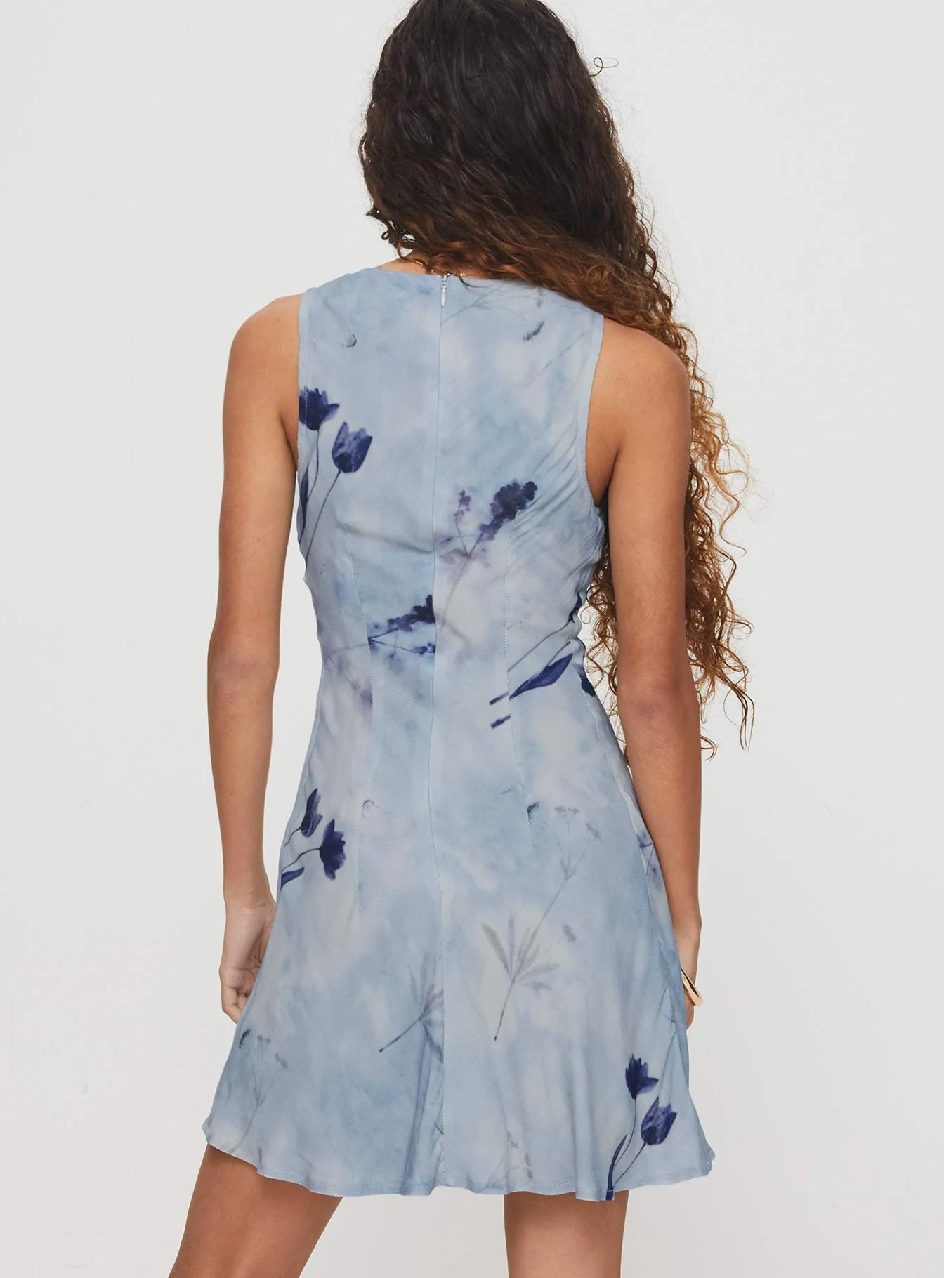 Vivre Mini Dress Blue Floral - Image 5