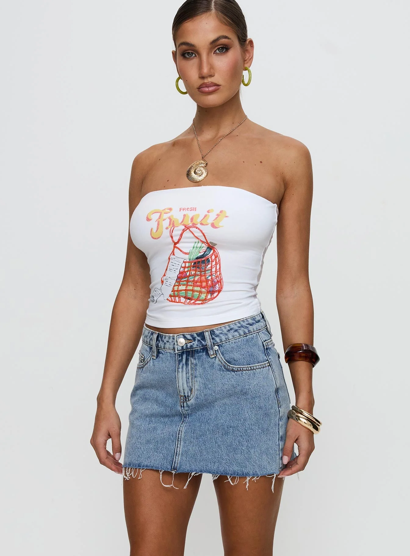 Waverlie Mini Skirt Denim - Image 2