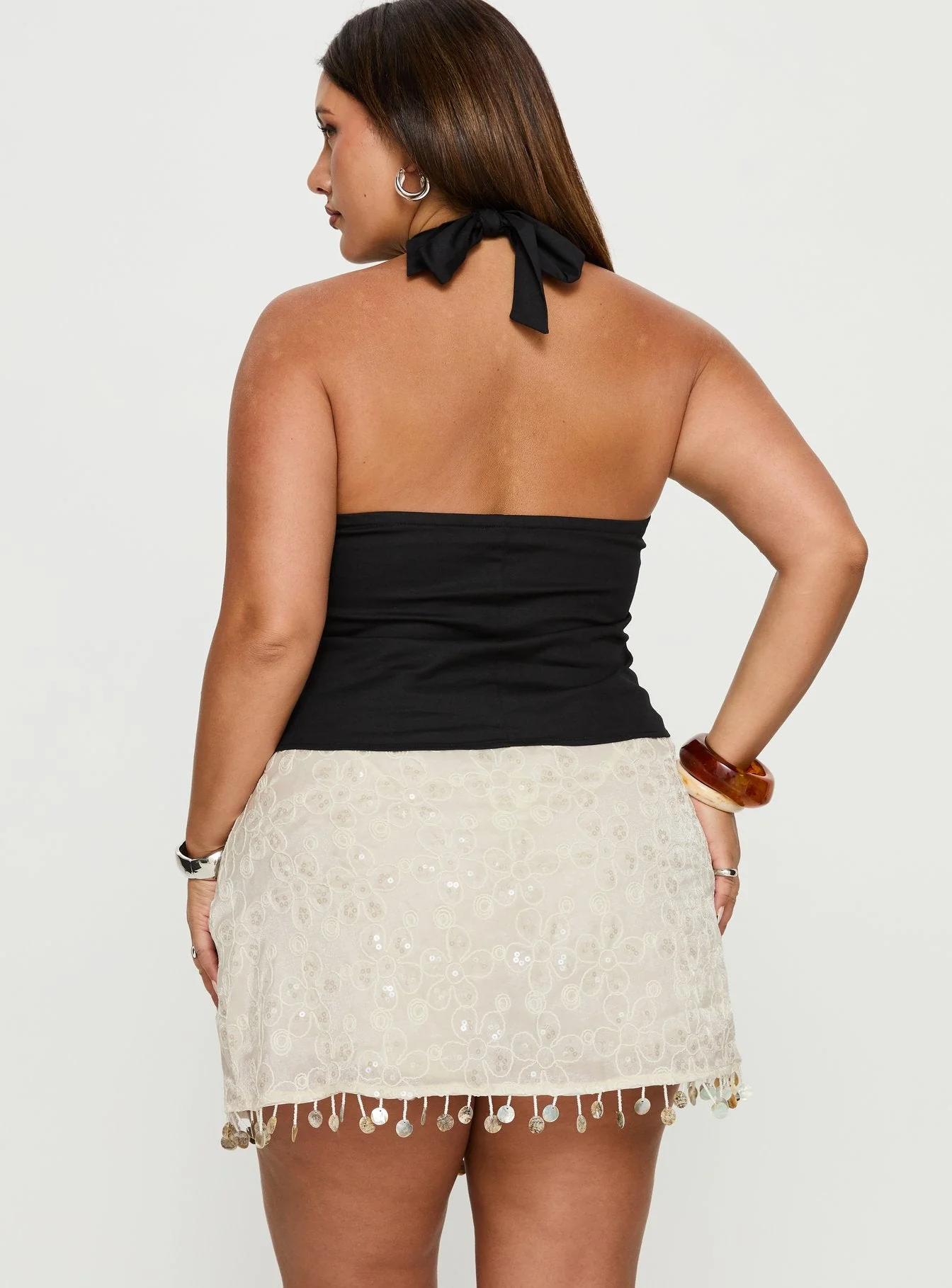 We Made It Sequin Skort Cream Curve - Image 5