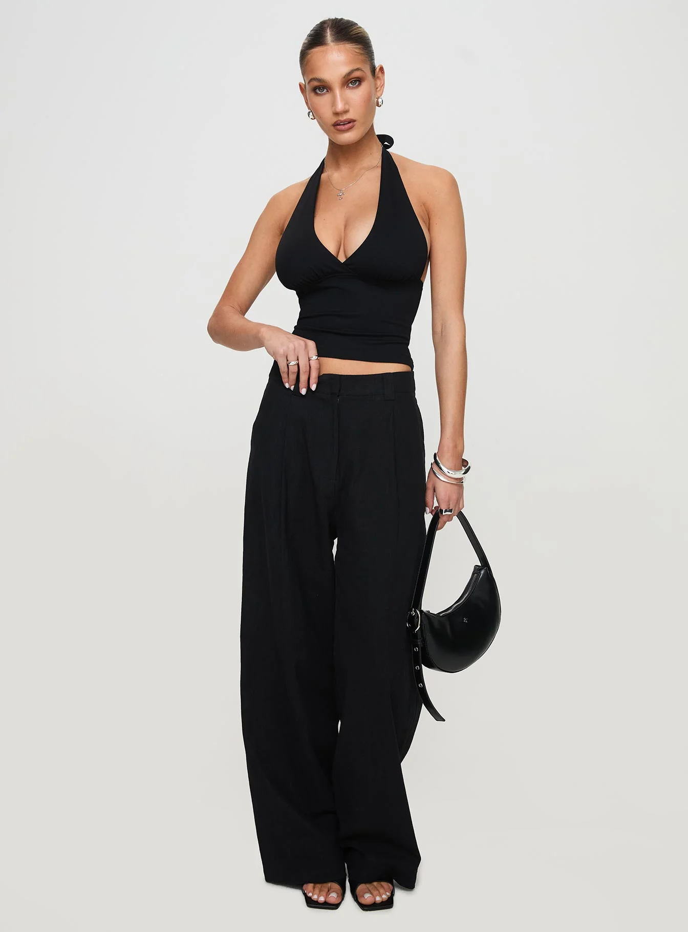 Whimsy Halter Top Black Petite - Image 3
