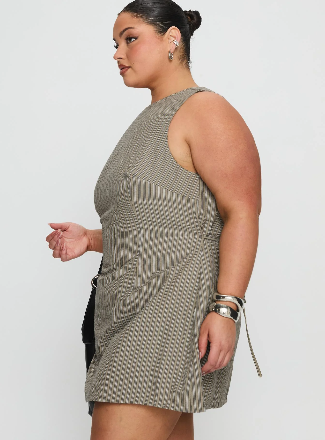 Yumiko Romper Green Stripe Curve - Image 4