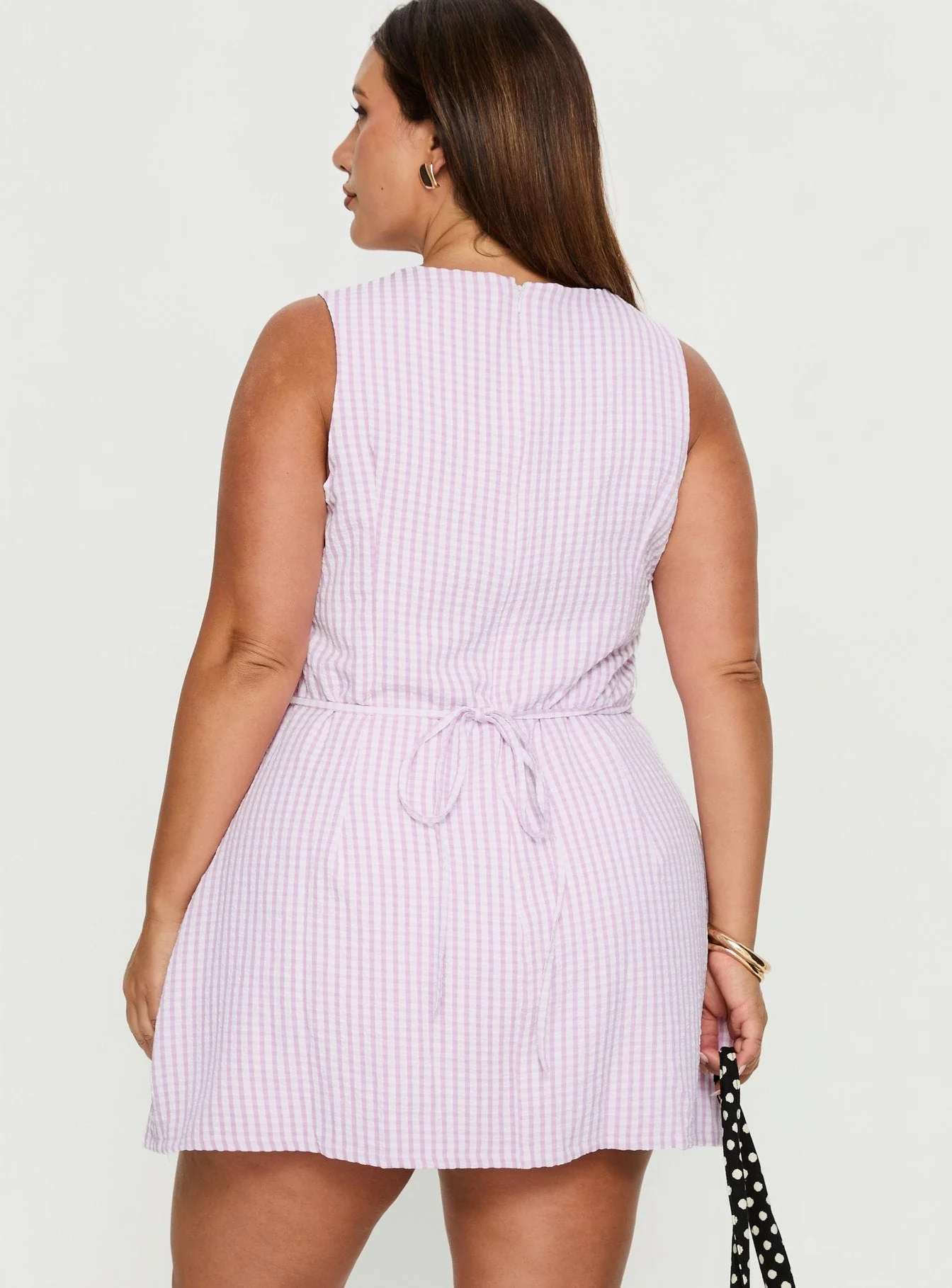 Yumiko Romper Pink Check Curve - Image 5