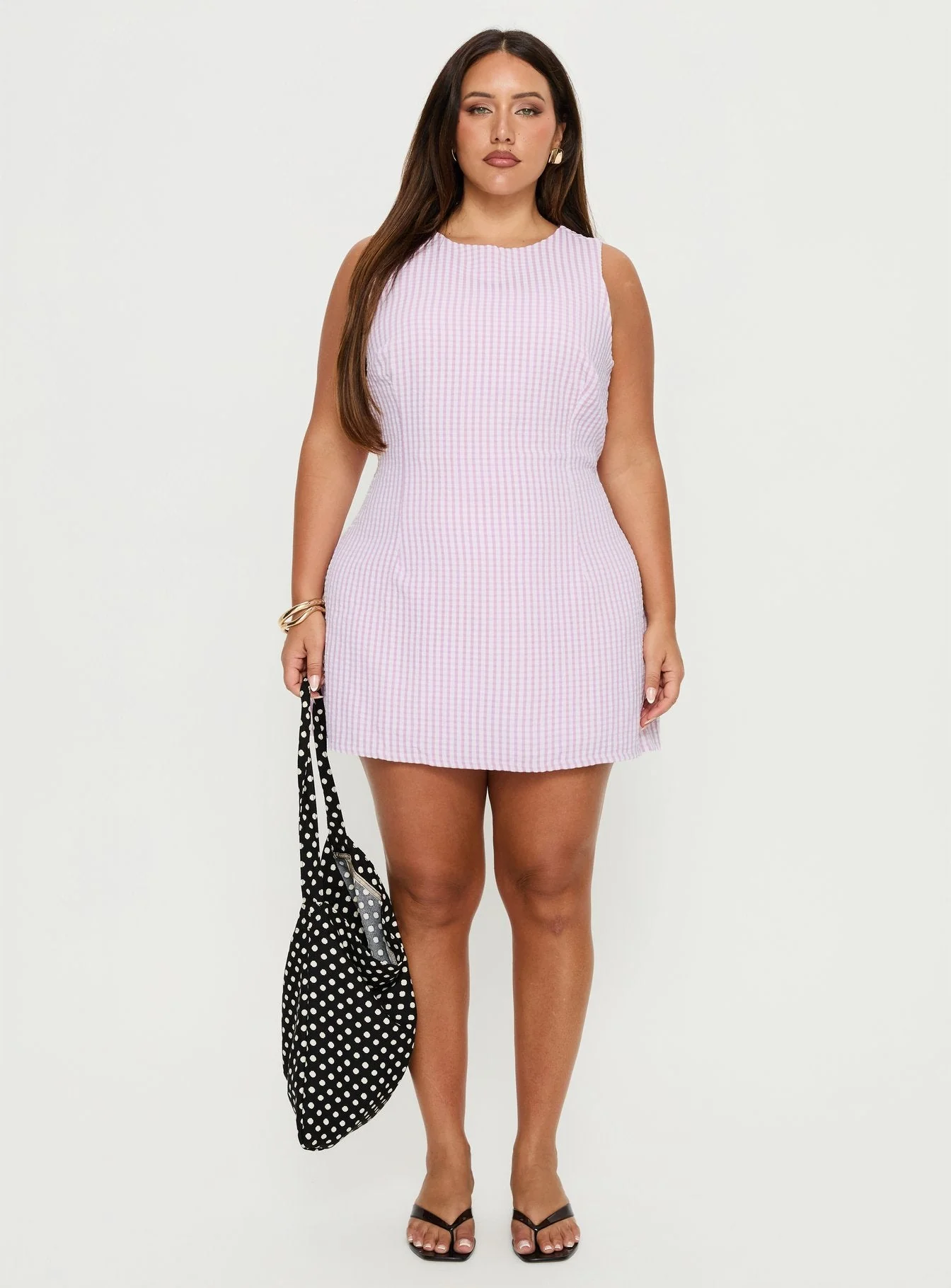Yumiko Romper Pink Check Curve - Image 7